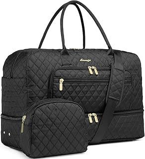 Compact black duffel bag designed for short weekend or business trips