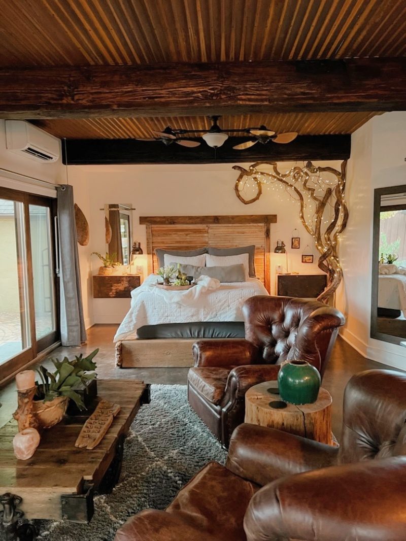 Cozy bedroom representing a flexible, cancelable stay that may reduce the need for insurance.