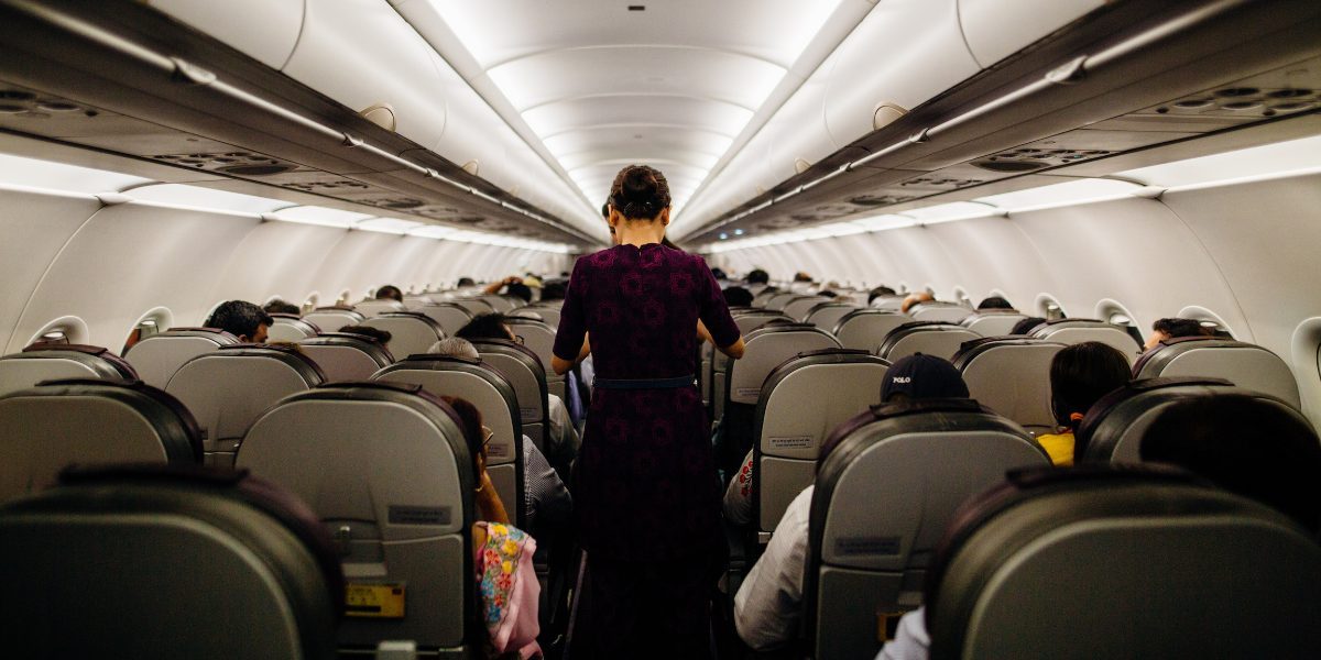 Airplane seats with a focus on legroom and comfort