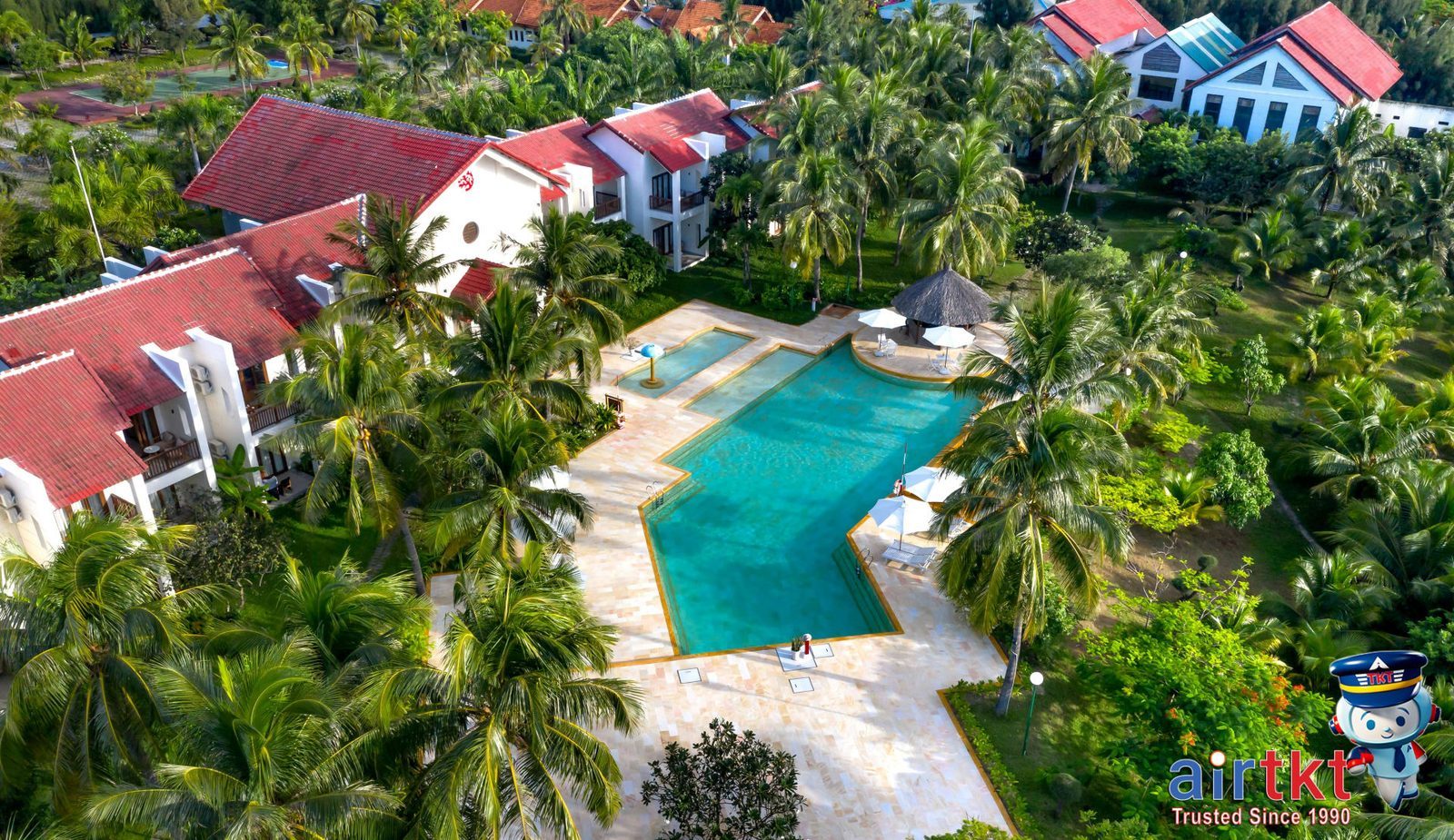 Resort swimming pool and gym facilities covered by hotel resort fees