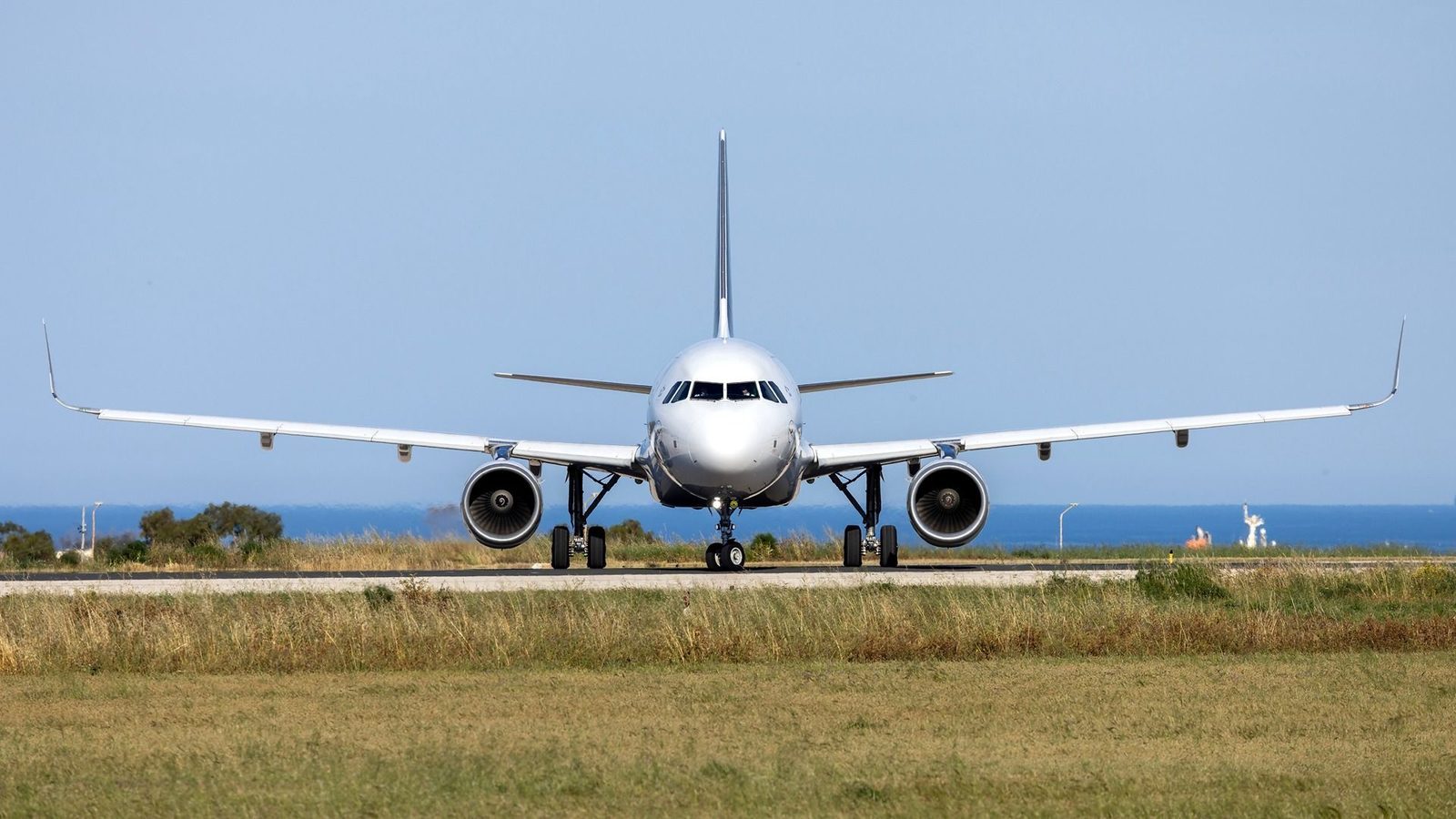 An Airbus A320 aircraft taxiing