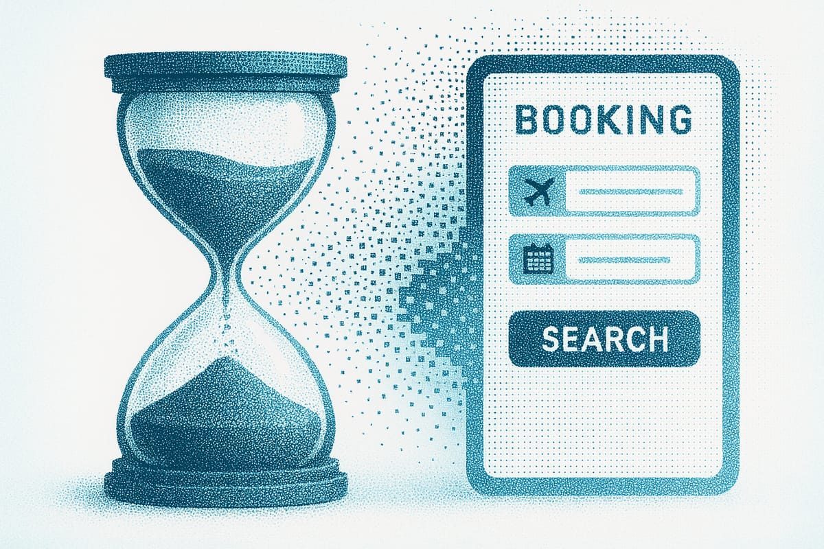 Traveler comparing fare options and flexibility on a mobile app