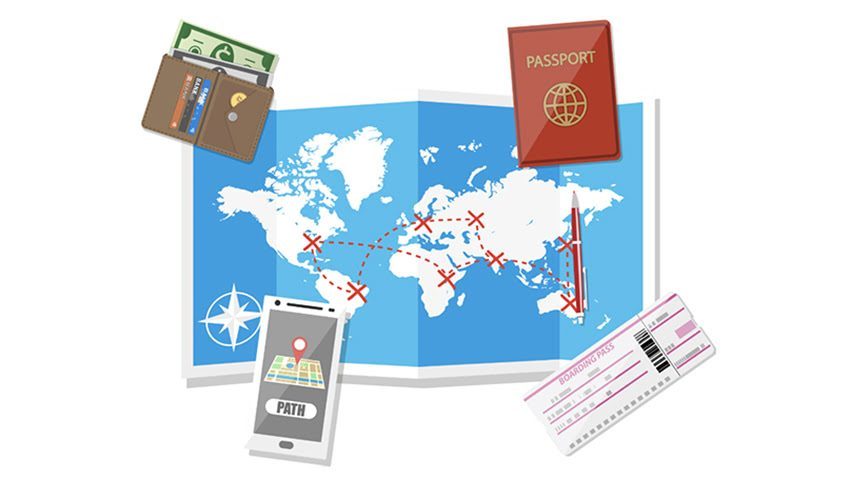 Vacation budget planner concept, representing the need to factor credits and vouchers into your travel budget
