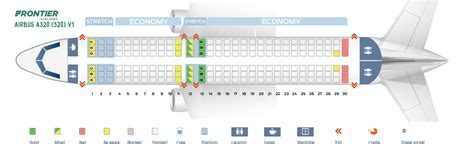Frontier Airlines Airbus A320 cabin with dense seating