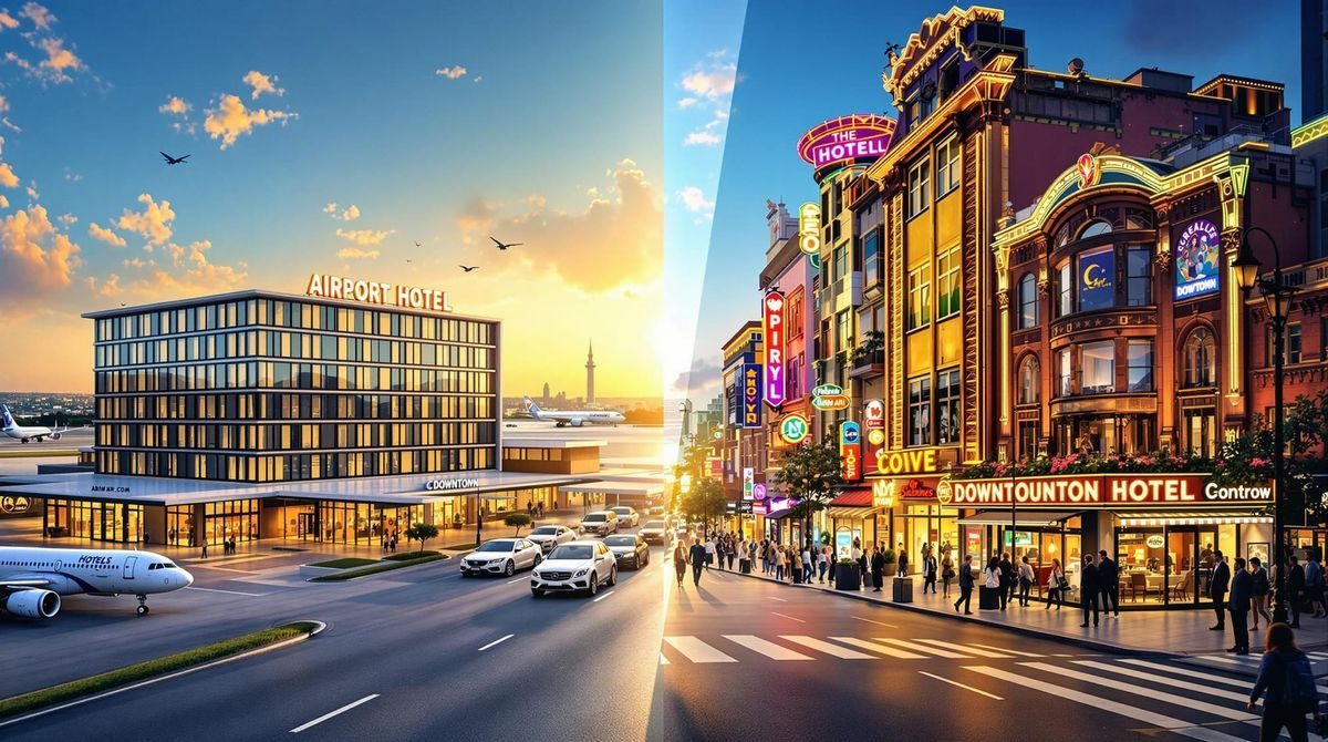 Airport vs city hotels: when a cheap room costs more