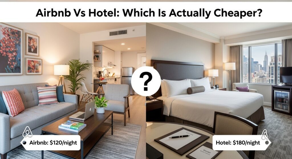 Airbnb vs Hotel cost comparison for short city stays