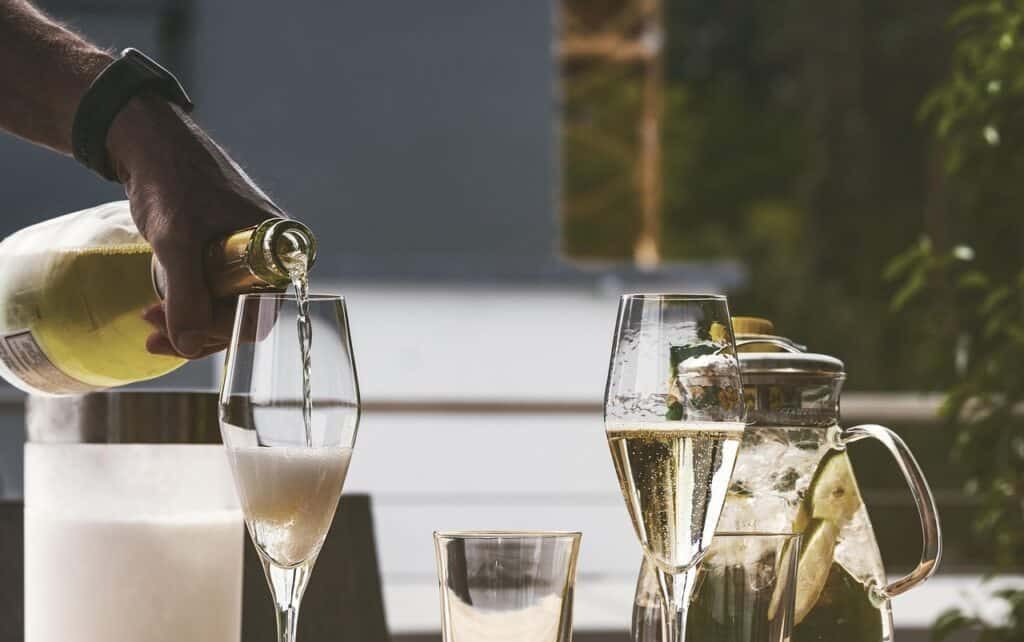 Premium cocktails at an all-inclusive resort bar that may not be included in the base package