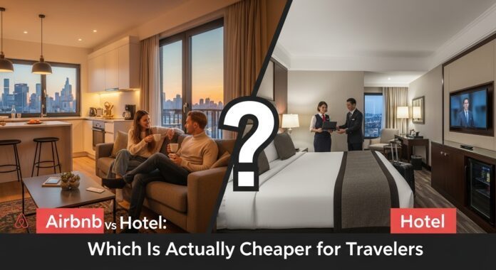 Airbnb vs hotel: true total cost by stay length