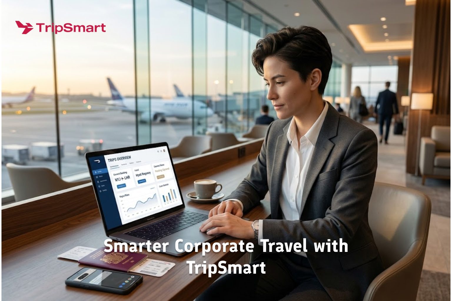 Dashboard showing smarter corporate travel tracking and analytics
