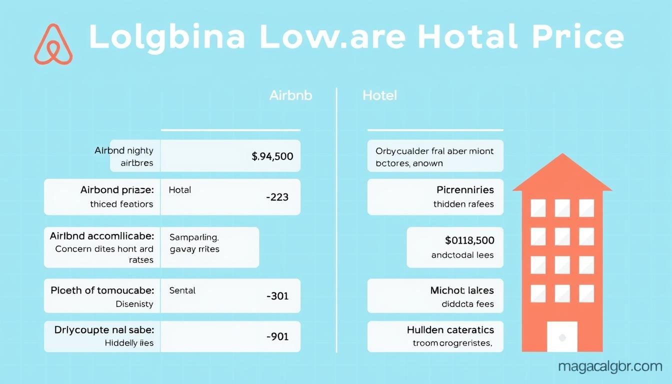 Lodging cost comparison including hidden fees