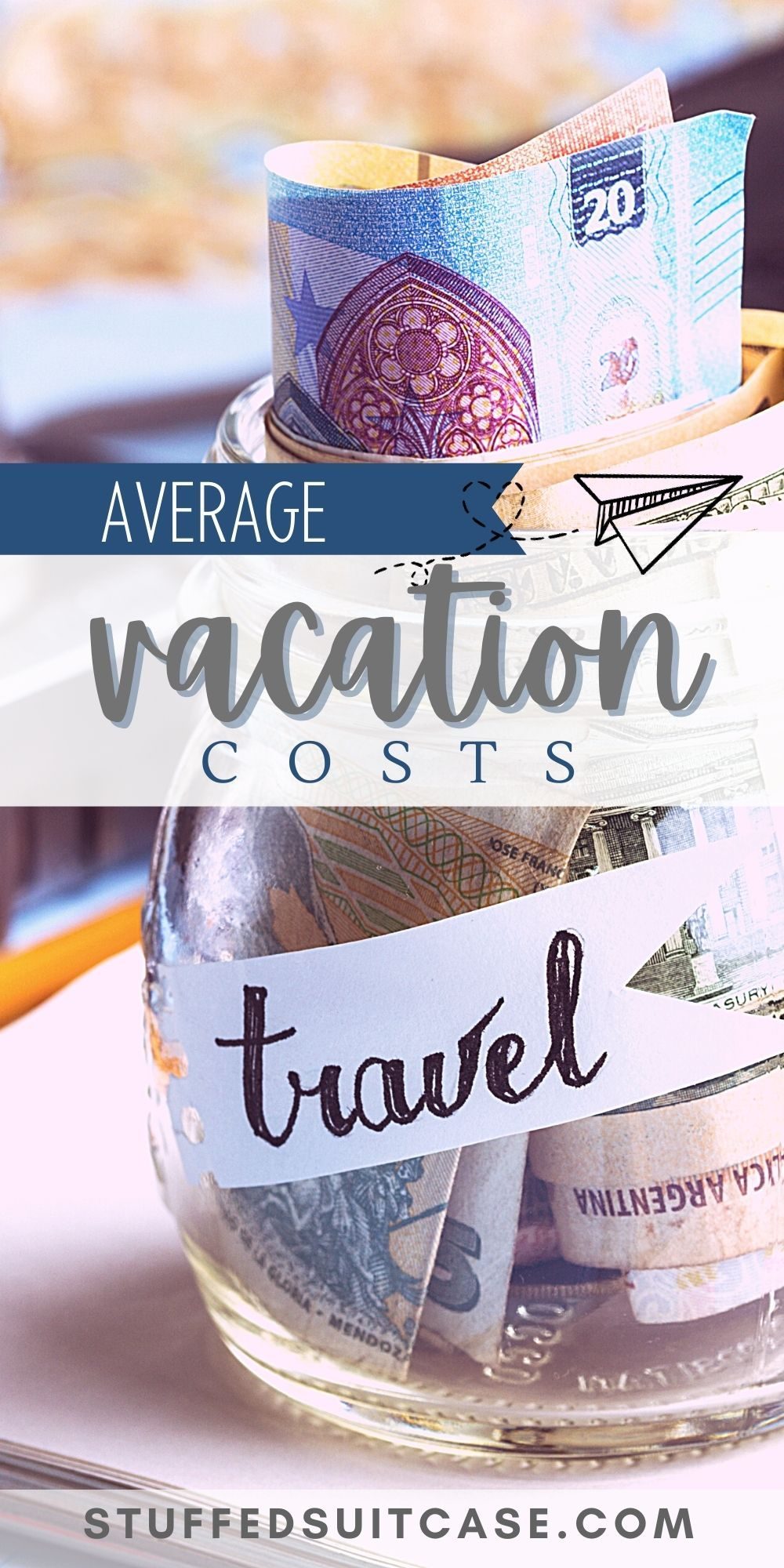 foreign money in travel savings jar