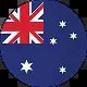 Flag of Australia inside a circle